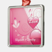 Liebe Valentine's Day Herzen Wirbel individuelle O Ornament Aus Metall (Links)