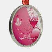 Liebe Valentine's Day Herzen Wirbel individuelle O Ornament Aus Metall (Rechts)