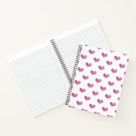 Liebe Valentine's Day Hot Pink Heart Sketch Notizblock