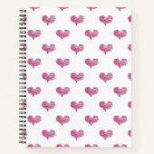 Liebe Valentine's Day Hot Pink Heart Sketch Notizblock (Vorderseite)