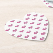 Liebe Valentine's Day Hot Pink Heart Sketch Untersetzer (angewinkelt)