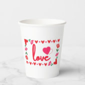 Liebe Valentine's Day Paper Cups Pappbecher (Vorderseite)