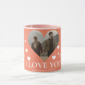 Liebe valentine's day Personalisierten Paare Foto Tasse (Zentrum)