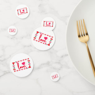 Liebe Valentine's Day Table Confetti Konfetti