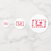 Liebe Valentine's Day Table Confetti Konfetti (Rückseiten)