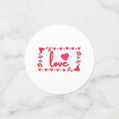 Liebe Valentine's Day Table Confetti Konfetti (Klein Vorderseite)