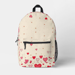 Liebe Valentines Hearts Wedding - Backpack Bedruckter Rucksack