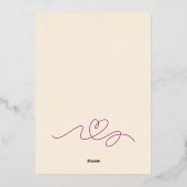 Liebe Valentines "I Liebe you" Folien Feiertagskarte (Rückseite)