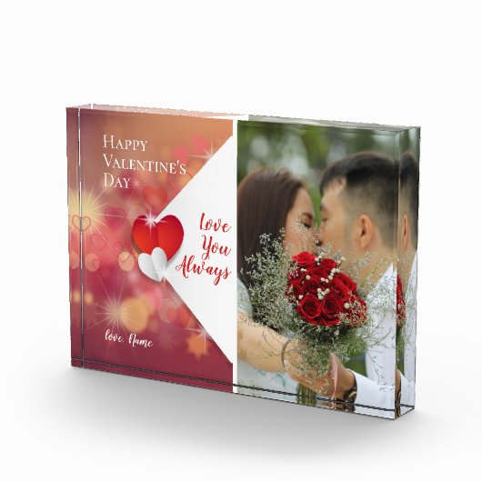 Liebe | Valentines Red Hearts Background Fotoblock (Rechts)