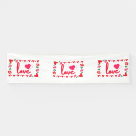 Liebe Valentinstag 2.5x10 Vinyl Banner