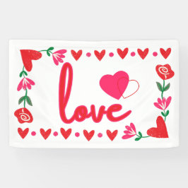 Liebe Valentinstag 2.5x4 Vinyl Banner