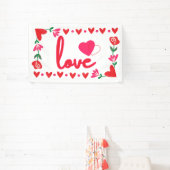 Liebe Valentinstag 2.5x4 Vinyl Banner (InSitu)