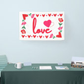 Liebe Valentinstag 2.5x4 Vinyl Banner (Messe)