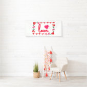 Liebe Valentinstag 2.5x6 Vinyl Banner (Insitu)