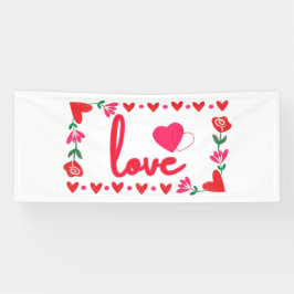 Liebe Valentinstag 2.5x6 Vinyl Banner