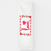Liebe Valentinstag 2.5x8 Vinyl Banner (Vertikal)