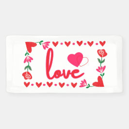 Liebe Valentinstag 2x1 Vinyl Banner