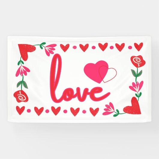 Liebe Valentinstag 3x5 Vinyl Banner (Horizontal)