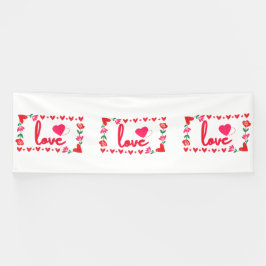 Liebe Valentinstag 4x12 Vinyl Banner