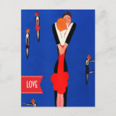 Liebe. Valentinstag Art Deco Design Postkarten (Vorderseite)