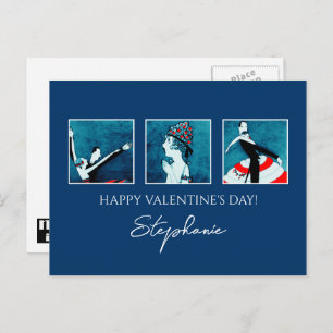 Liebe. Valentinstag Art Deco Feiertagspostkarte
