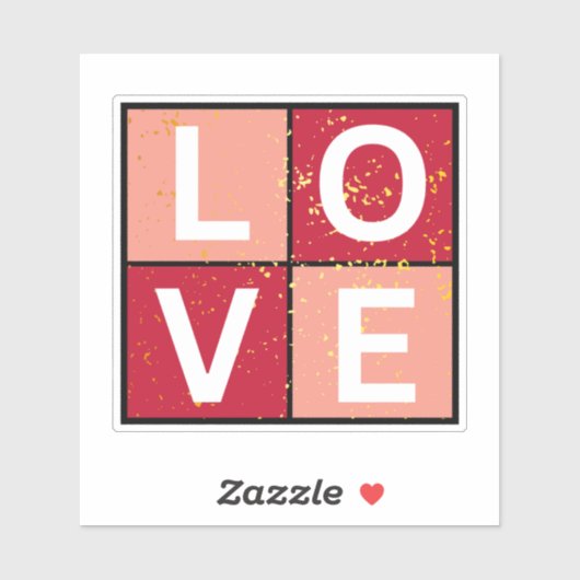 Liebe, Valentinstag Aufkleber (Blatt)