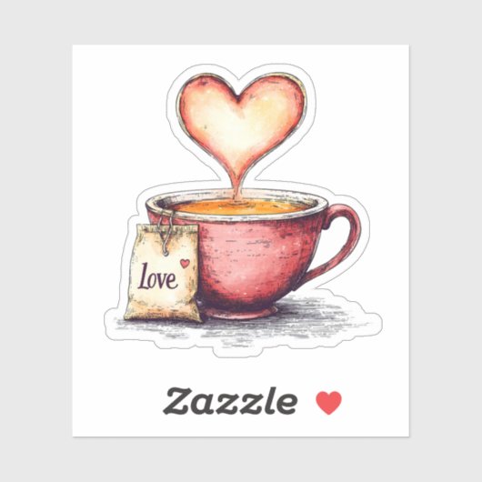 Liebe Valentinstag Aufkleber (Blatt)