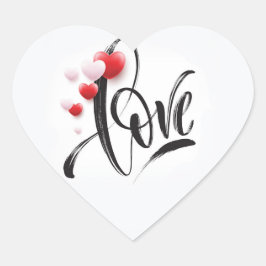 Liebe Valentinstag-Aufkleber Herz-Aufkleber