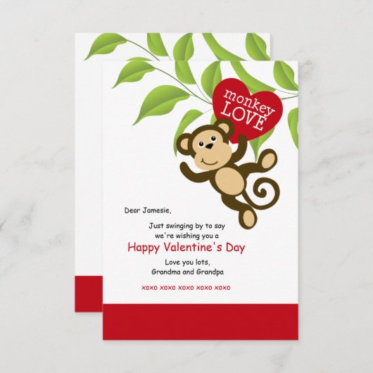 Liebe Valentinstag Einladung (Vorne/Hinten)