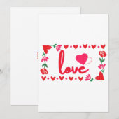 Liebe Valentinstag Einladung (Vorne/Hinten)