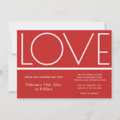 Liebe Valentinstag | Einladung (Vorderseite)