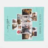 Liebe Valentinstag Foto Collage Fleece Blanket (Vorderseite (Horizontal))