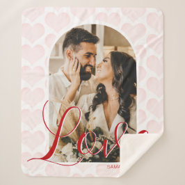 Liebe Valentinstag Foto Sherpa Blanket Sherpadecke