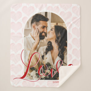 Liebe Valentinstag Foto Sherpa Blanket Sherpadecke