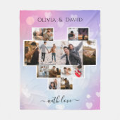 Liebe Valentinstag FotoCollage Fleecedecke (Vorderseite)