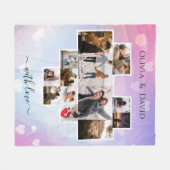 Liebe Valentinstag FotoCollage Fleecedecke (Vorderseite (Horizontal))