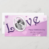 Liebe Valentinstag Fotokarte Feiertagskarte (Vorne/Hinten)