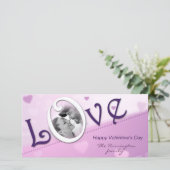 Liebe Valentinstag Fotokarte Feiertagskarte (Stehend Vorderseite)