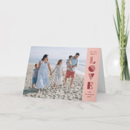 Liebe Valentinstag Fotokarte - Pfirsich Ankündigung