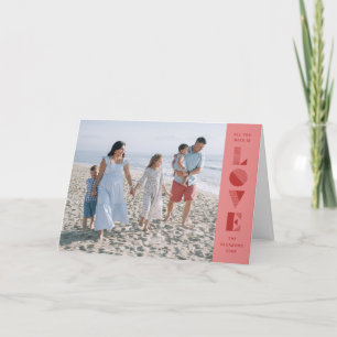 Liebe Valentinstag Fotokarte - Rosa Ankündigung