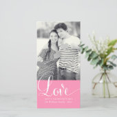 Liebe Valentinstag Fotokarten Feiertagskarte (Stehend Vorderseite)
