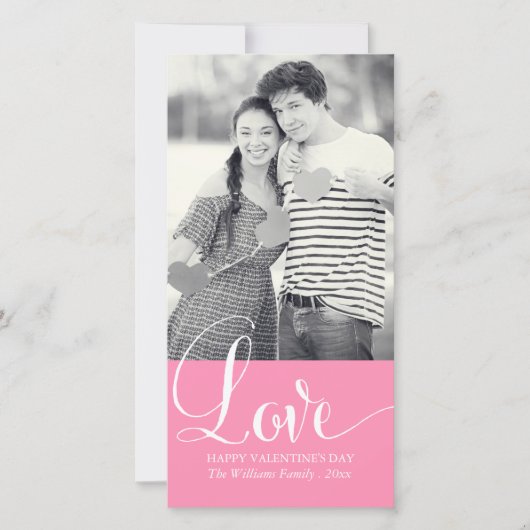 Liebe Valentinstag Fotokarten Feiertagskarte (Vorderseite)