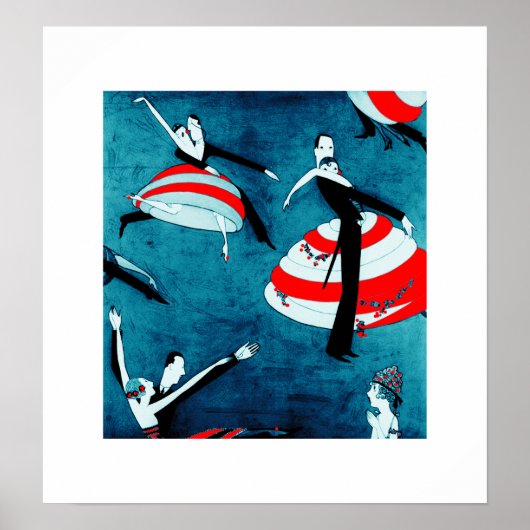 Liebe. Valentinstag Geschenk Art Deco Poster (Vorne)