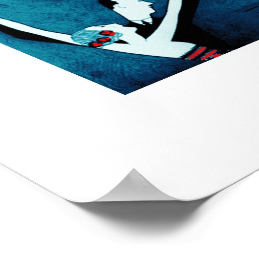 Liebe. Valentinstag Geschenk Art Deco Poster (Ecke)