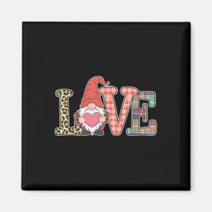 Liebe Valentinstag Gnomes Niedlich Red Hearts Gnom Magnet