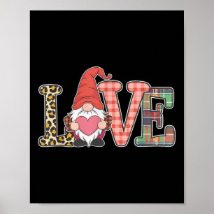 Liebe Valentinstag Gnomes Niedlich Red Hearts Gnom Poster