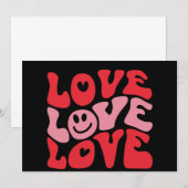 Liebe Valentinstag Groovy Funny Holiday Einladung (Vorne/Hinten)