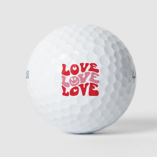 Liebe Valentinstag Groovy Funny Holiday Golfball (Vorderseite)