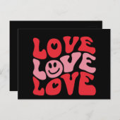 Liebe Valentinstag Groovy Funny Holiday Postkarte (Vorne/Hinten)
