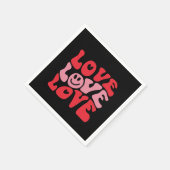 Liebe Valentinstag Groovy Funny Holiday Serviette (Ecke)